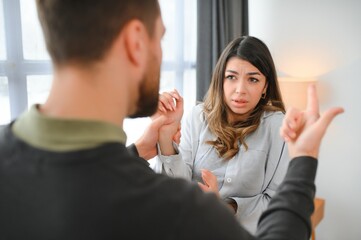 Drunk and aggressive boyfriend yelling at his girlfriend