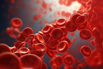 red blood cell biology background - obrazy, fototapety, plakaty