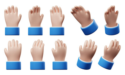 3d Cute hands from many angles