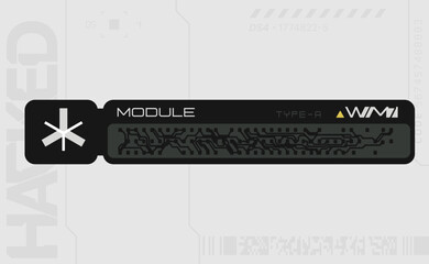 Cyberpunk style decal. Vector car service stickers in futuristic style. © GraphicPapa