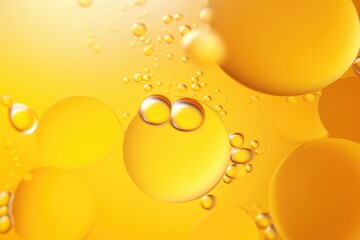 Oil yellow water bubble background