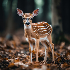 baby deer in the woods