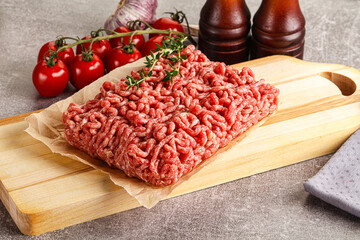 Raw minced beef uncooked meat