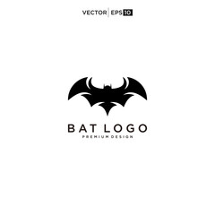 bat open wings flying concept elements logo vector icon