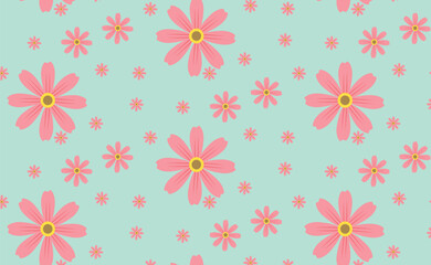Trendy Hand drawn Wild Meadow florals , Flower bouquet illustration Seamless Pattern Vector Design, Design for fashion , fabric, textile, wallpaper, cover, web , wrapping and all prints