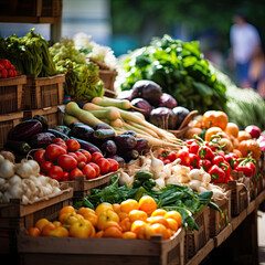 fruits and vegetables in market