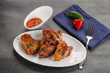 Buffalo grilled chicken wings barbecue