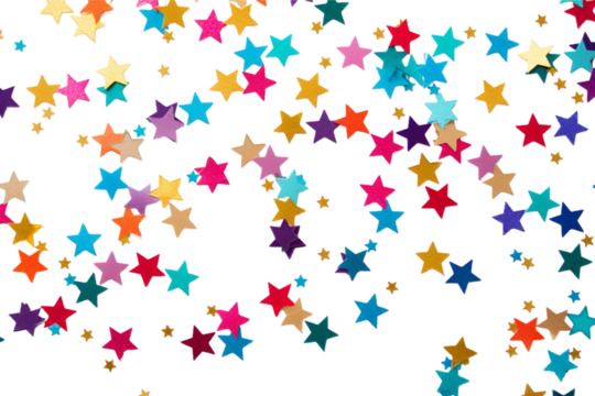 confetti and stars - Powered by Adobe