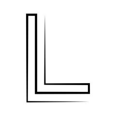 L logo studio letter l one line icon logotype font