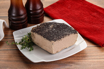Delicous liver pate snack appetizer