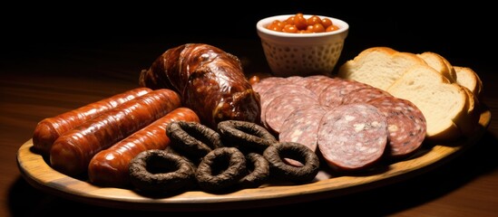 Brazilian food in Sao Paulo includes a popular snack of smoked sausage with bread.