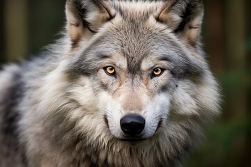 Fototapeta premium Grey Wolf (Canis lupus) Portrait