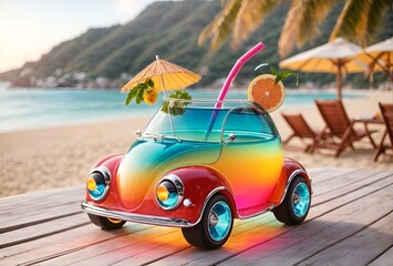 a car designed to look like a cocktail drink