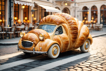a car designed to look like a croissant