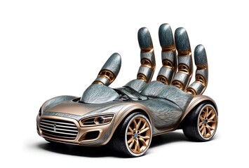 a car designed to look like a human hand