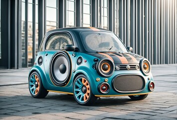 a car designed to look like a speaker