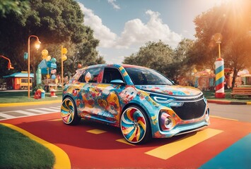 a car with a child-friendly theme