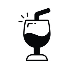 Have a look at this amazing icon of drink glass, wine glass vector design