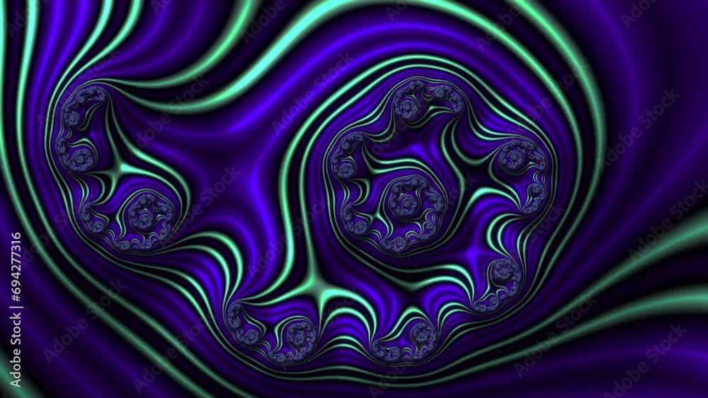 Sticker abstract colorful violet and cyan marble, 3d mountain map relief with line wave mixing liquid color.
