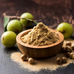 amla powder with raw avla, it's an ayurvedic alternative medicine