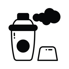 A handcrafted icon of snow spray, isolated on white background