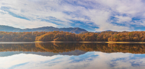 Khanbulan reservoir in December. Azerbaijan