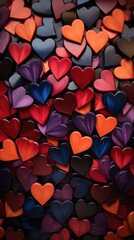 Heart shapes vertical background - obrazy, fototapety, plakaty