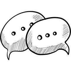 chat bubble handdrawn illustration
