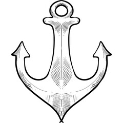 anchor icon handdrawn illustration