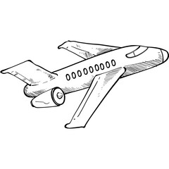 plane handdrawn illustration
