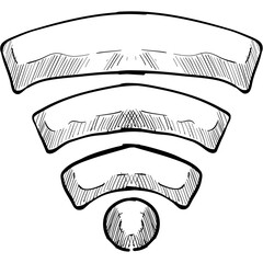 wireless network handdrawn illustration