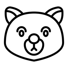 polar bear black outline icon, related for winter theme. use for web, banner and app development