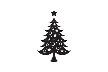 Christmas tree silhouette png vector