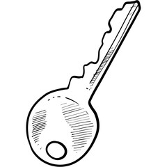 key handdrawn illustration
