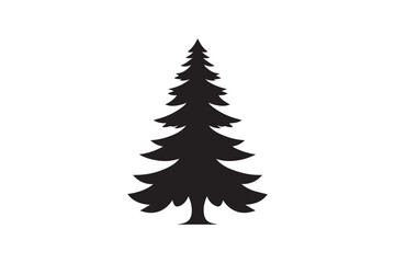 Christmas tree silhouette png vector