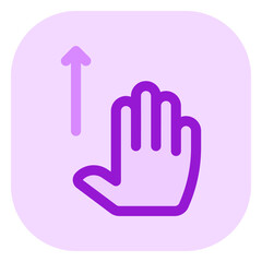 Editable four fingers swipe up vector icon. Part of a big icon set family. Perfect for web and app interfaces, presentations, infographics, etc