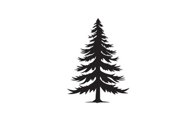Christmas tree silhouette png vector