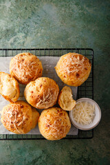 Homemade savory buns with cheese