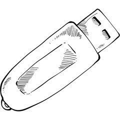 usb handdrawn illustration