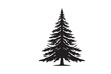 Christmas tree silhouette png vector