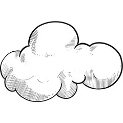 clouds handdrawn illustration