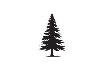 Christmas tree silhouette png vector