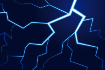 Obraz premium vector realistic blue lightning bolt effect