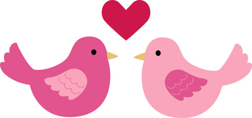 Valentine's Day bird with heart