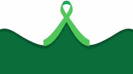 January is Glaucoma Awareness Month. short animation video with green ribbon.