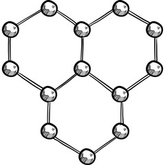 molecules handdrawn illustration
