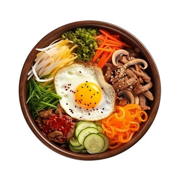 Korean bibimbap bowl clip art