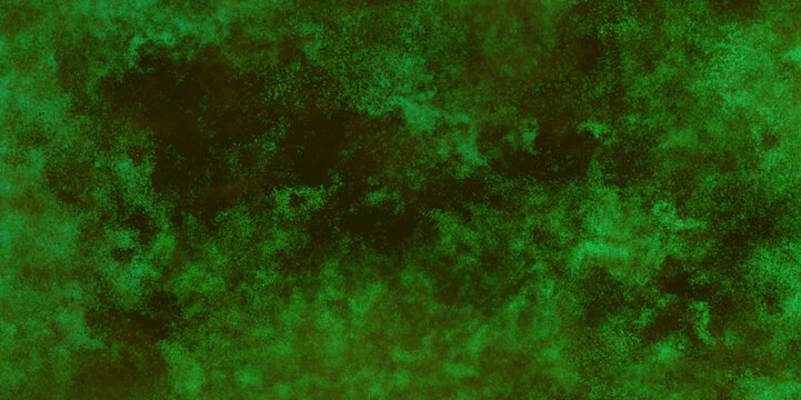 green textured wall background with dark sides, Dark green rusty metal wall texture abstract background.