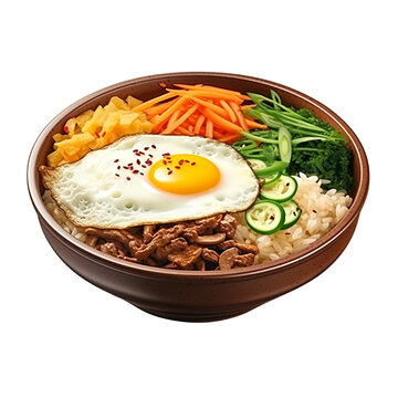 Korean bibimbap bowl clip art