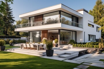 luxury villa with garden